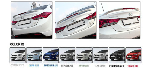 tuix led trunk lid spoiler set hyundai elantra 2010-15